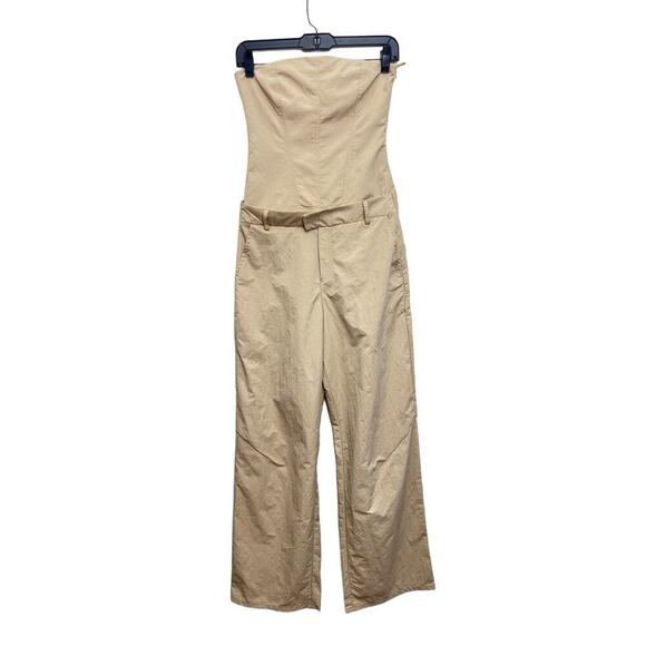 Zara Beige Strapless Jumpsuit - Picture 3 of 4